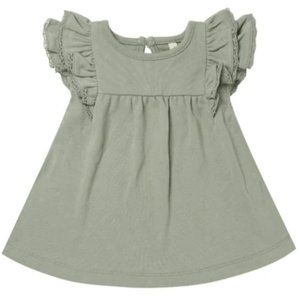 Quincy Mae Sage Flutter Sleeve Dress 18-24 month